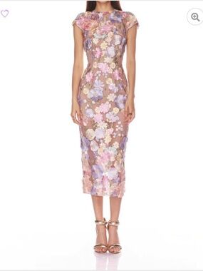 Bronx and Banco Jasmine Pastel Multi Midi Dress